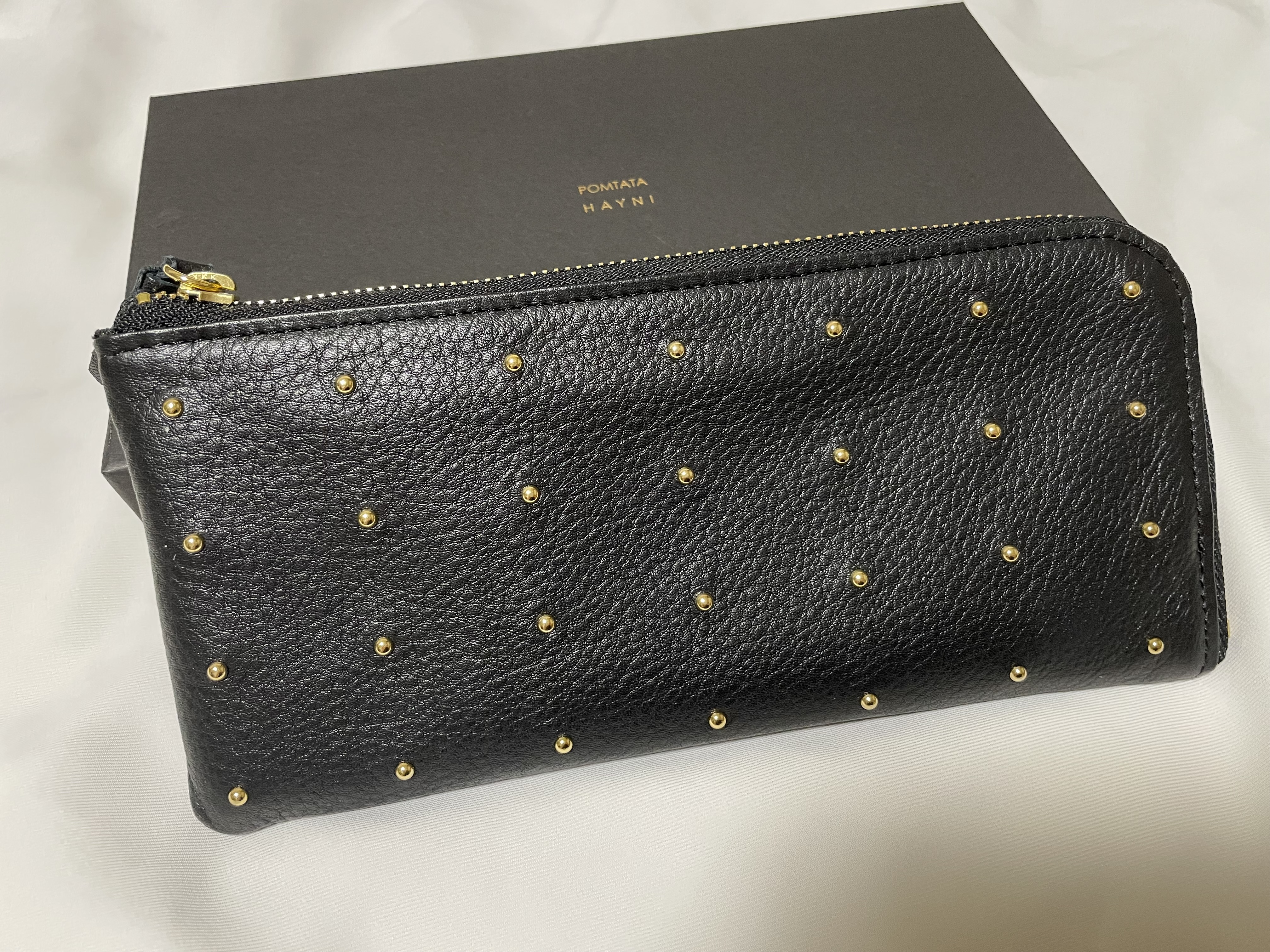 POMTATA ポンタタ ロングウォレット L字 長財布 ドットレザー | HAYNI